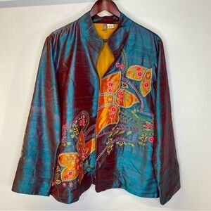 Anu silk embroidered jacket